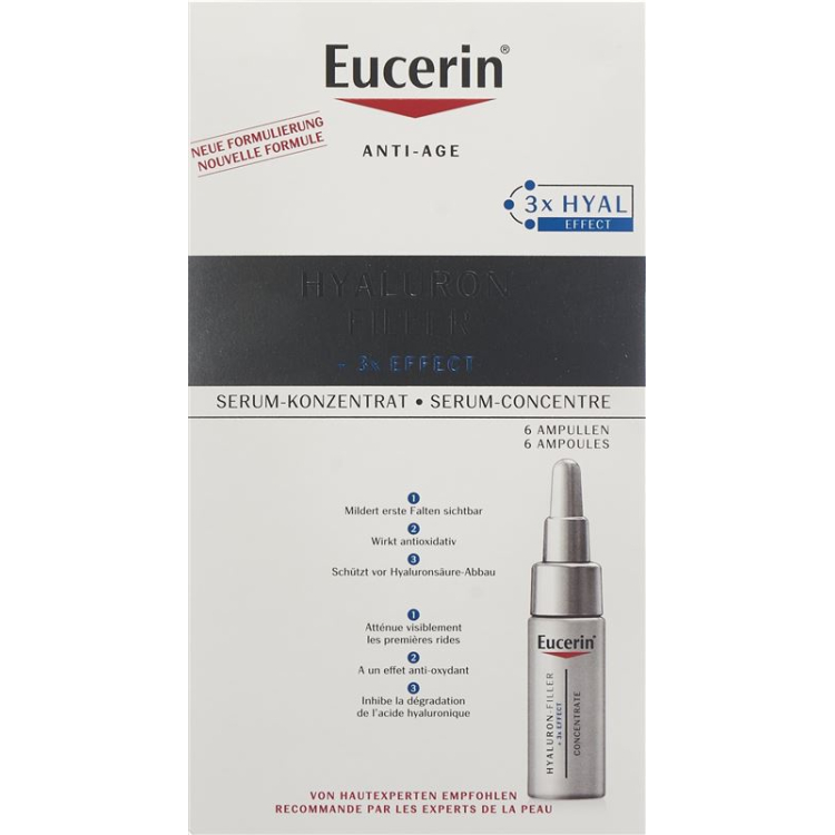 Eucerin HYALURON-FILLER შრატის კონცენტრატი 6 ამპერი 5 მლ