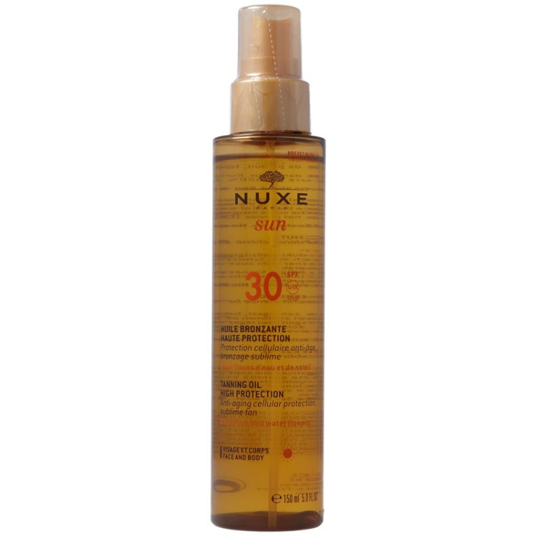 Nuxe Sun Huile Bronz Visage & Corps מקדם הגנה מפני השמש 30