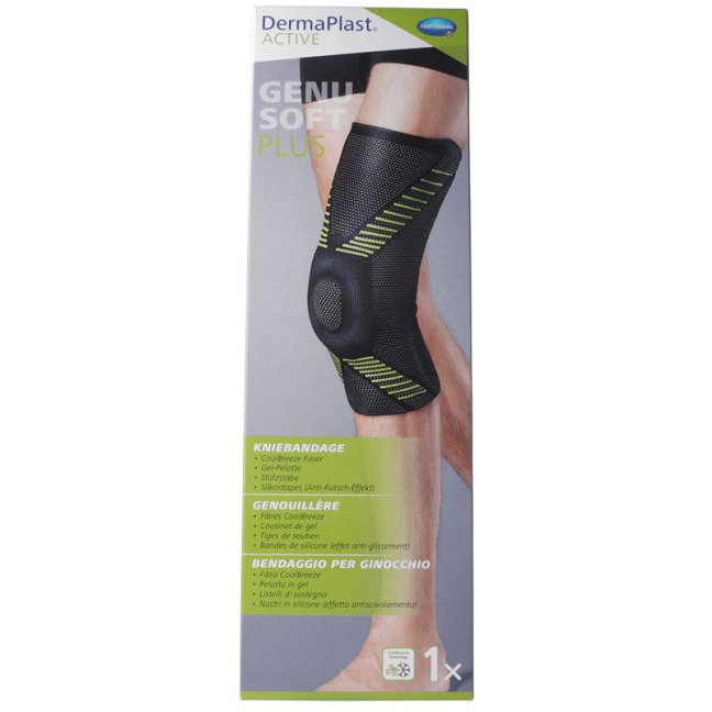 DERMAPLAST Active Genu Soft plus S4 - Knee Support for Pain Relief