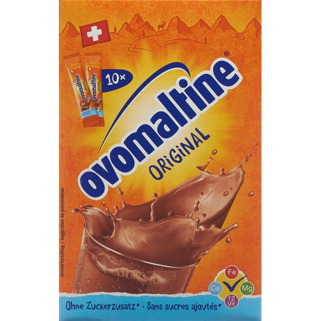Ovomaltine Original Plv Stickpack - Energizing Swiss Chocolate and Malt  Snack