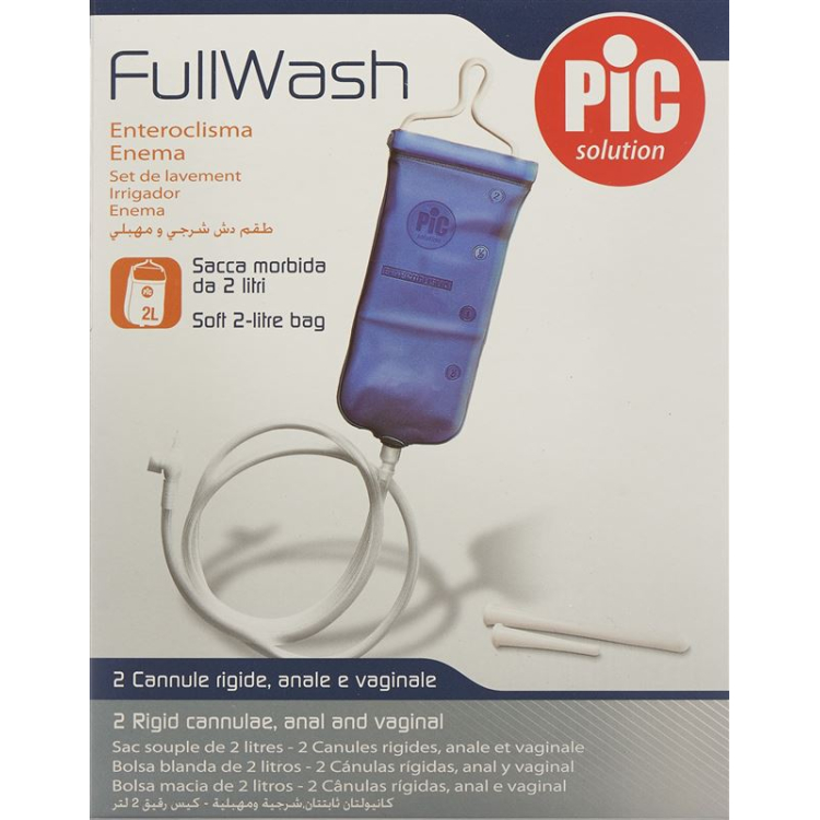 PIC SOLUTION Fullwash drėkintuvo rinkinys 2L su analiniu ir vaginaliniu kanalu