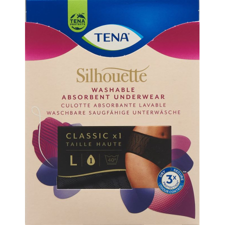 TENA Silhouette Classic Washable Underwear L чорний