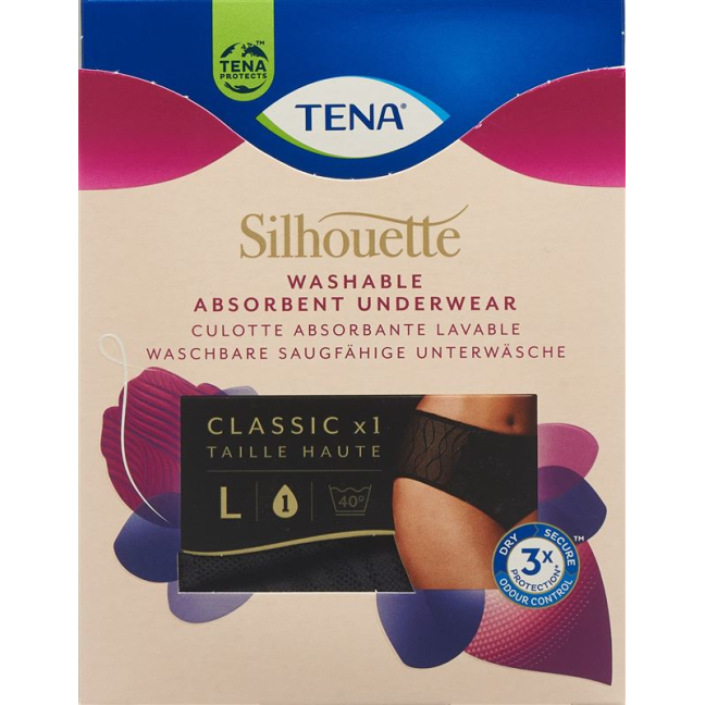 TENA Silhouette Classic Washable Underwear L schwarz