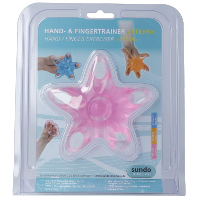 Sundo hand - und fingertrainer stern pink leicht