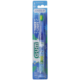 GUM Junior 6+ Timer Light toothbrush blue
