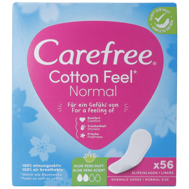 Carefree Cotton Feel Aloe Karton 56 Stk