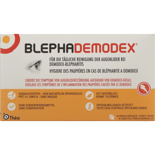 Blephademodex cleaning wipes sterile individually packed bag 30 pcs