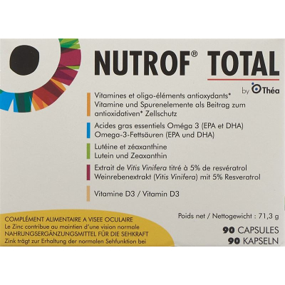 Nutrof total vit spurenelement omega 3 kaps witamina d3 90 stk