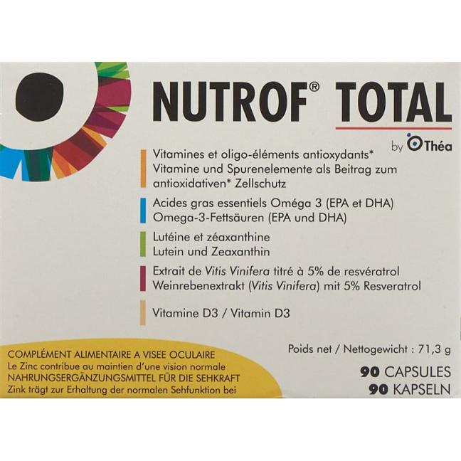 Nutrof Total Vit Spurenelement Омега 3 капс витамин D3 90 Stk