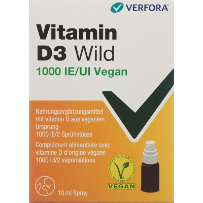 VITAMIN D3 WILD pršilo 1000 ie vegan