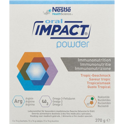 Impact oral immunonutrition powder tropic 5 bag 74 ក្រាម។