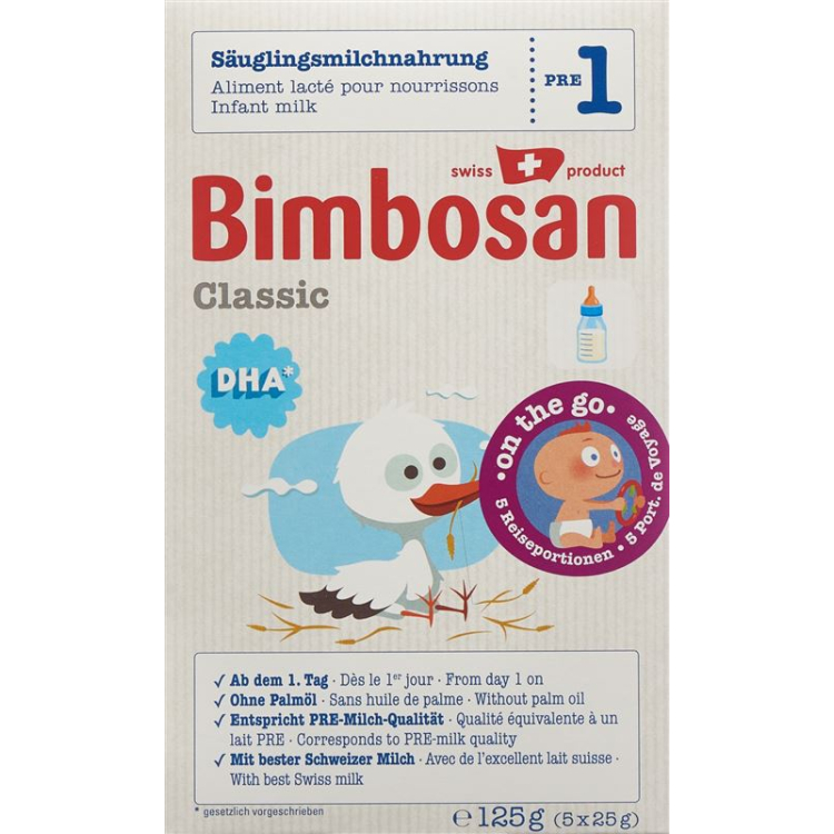 Bimbosan Classic Baby formula without palm oil 3 x 25 g