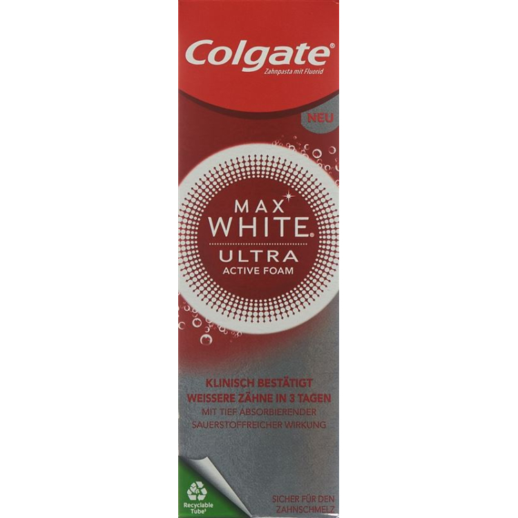 Colgate Max White Ultra Active Foam Zahnpasta 50 មីលីលីត្រ