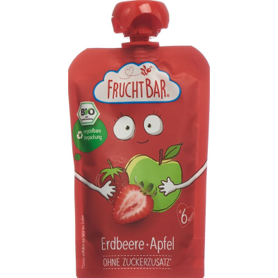 Fruchtbar Fruchtpüree Bio Erdbeere Apfel bag 100 г