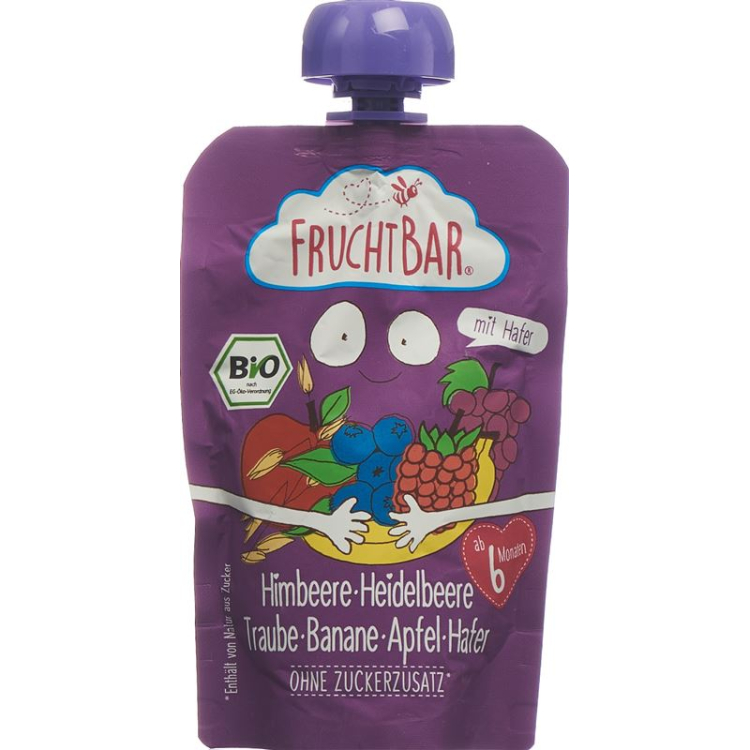 FRUCHTBAR Fruchtpüree Bio Himb Heid Trau Ban - Organic Fruit Puree