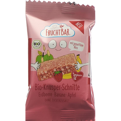 Fruchtbar Knusper Schnitte Bio Erdbeere банан 3 x 23 г