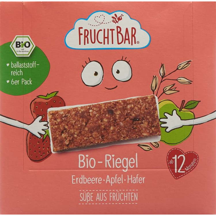 FRUCHTBAR organic bar strawberry apple oat