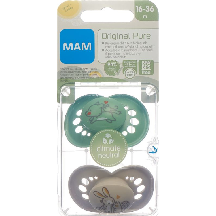 MAM Orijinal Nuggi Pure Silikon 16-36m