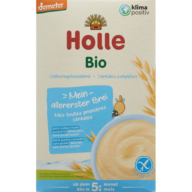 Holle Vollkorngetreidebrei Hafer glutenfrei 250 г