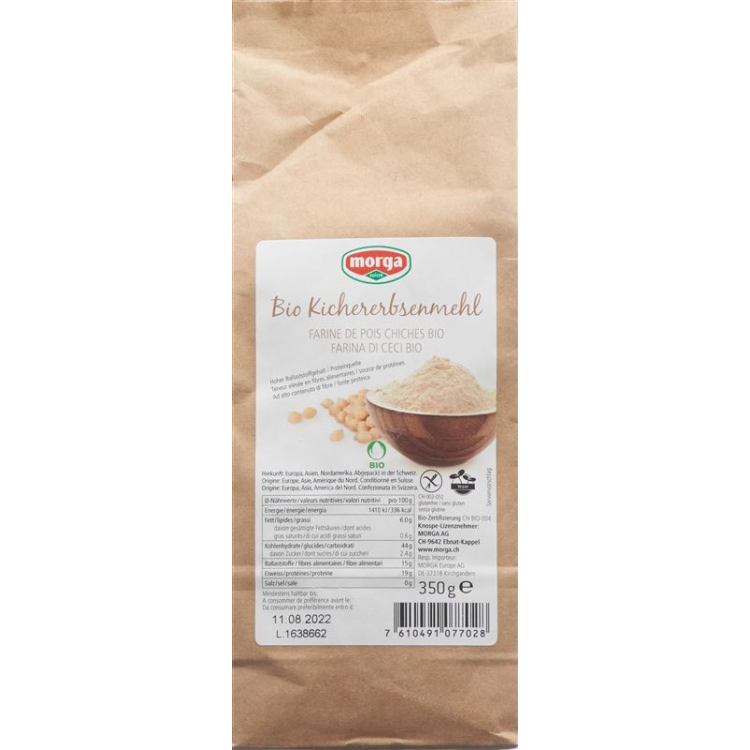 Morga chickpea flour gluten free organic bud 350 g