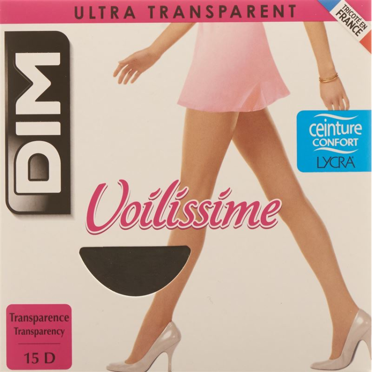 Dim Voilissime tights transparent T1 svart 1 par