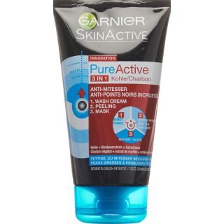 Garnier Pure Active Charcoal 3in1 Anti-Blackhead Tb 150 ml