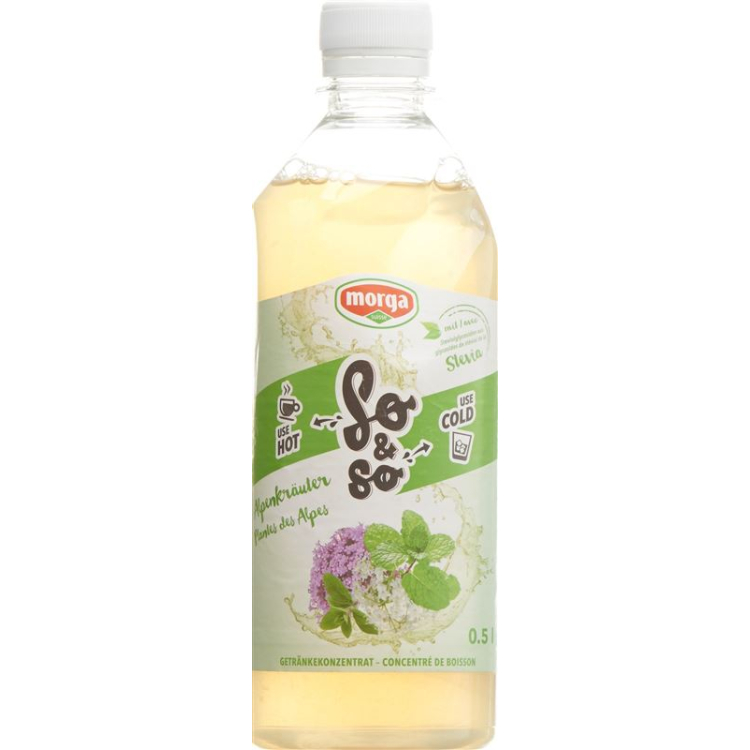 So & So Alpenkräuter Konz with Stevia Fl 5 dl