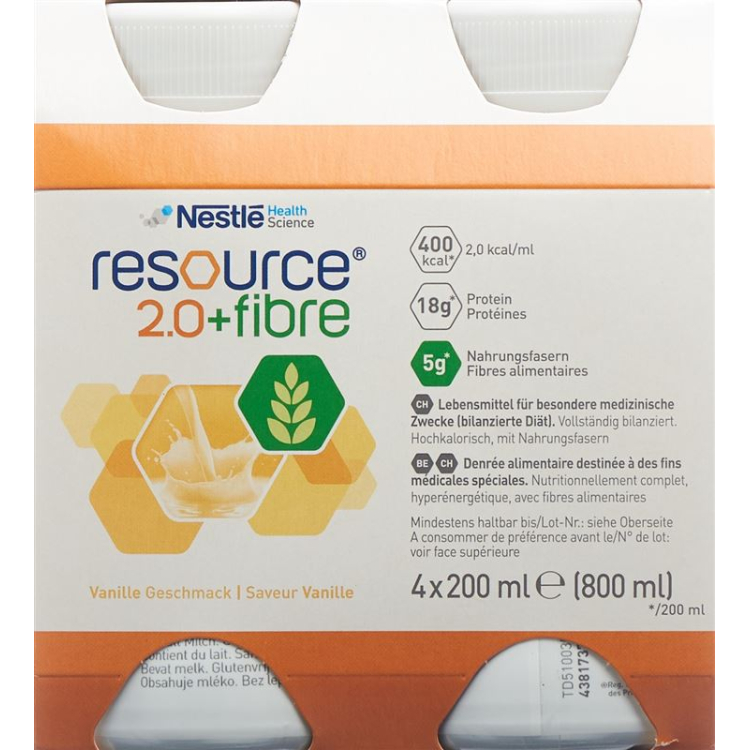 Resource 2.0 Vezel Vanille 4 x 200 ml