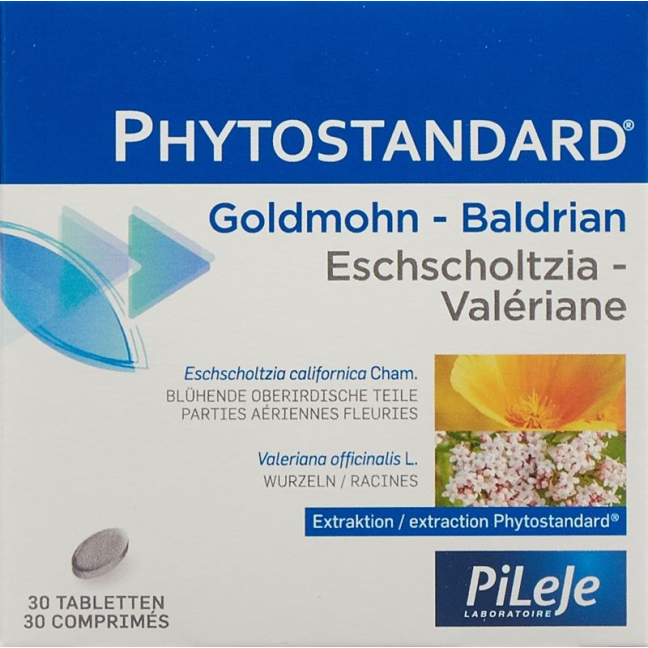 PHYTOSTANDARD Goldmohn-Baldrian Tabl - Natural Supplement for Relaxation and Restful Sleep