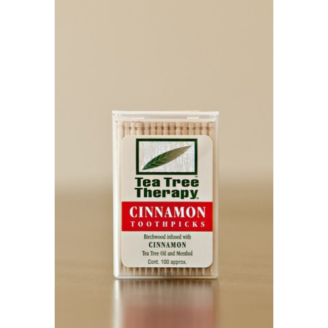 Tea Tree Therapy Cinnamon Chewable Toothpicks 100 pcs