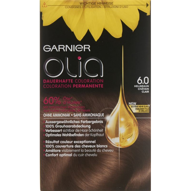 OLIA Hair Color 6.0 Châtain clair