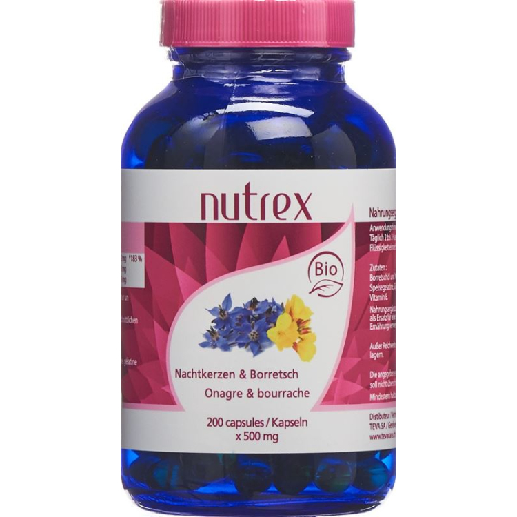 NUTREX evening primrose oil and borage oil Kaps 500 mg Bio Ds 200 pcs