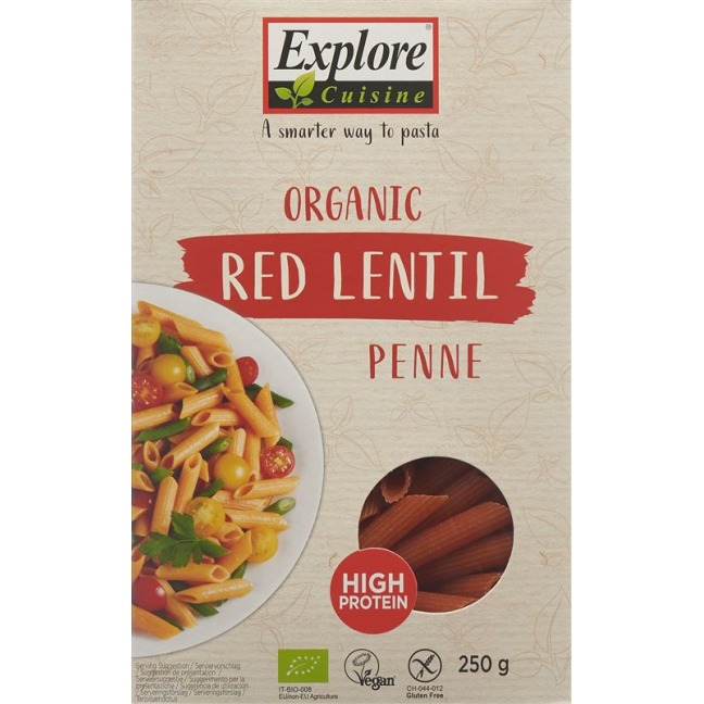 Explore Cuisine Penne Red lentils bio 250g