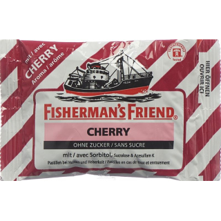 Saco de pastilhas de cereja sem açúcar Fisherman's Friend 25g