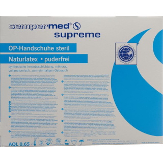 Рукавички хірургічні SEMPERMED SUPREME 6.5 стерильні 50 пар