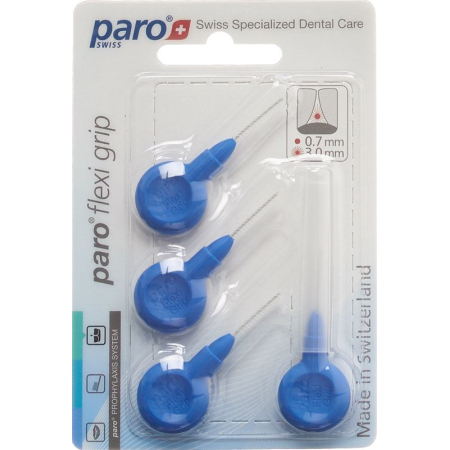 Paro Flexi Grip 3mm X-Fine Blue Cylindrical 4 pcs