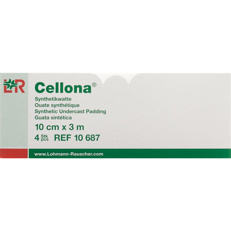 Cellona Synthetikwatte 10cmx3m Weiss Rolle 4 Stk