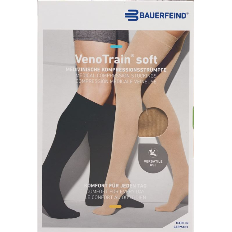 VENOTRAIN SOFT A-D KKL2 XS tavaline/lühike avatud varbaga karamell