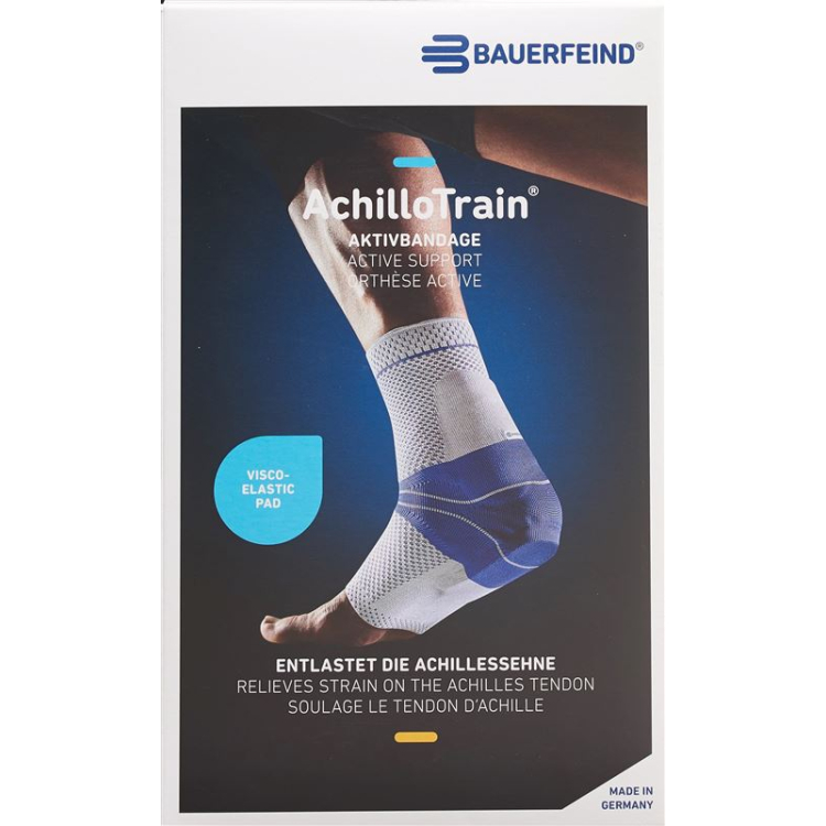 Bandage actif AchilloTrain taille 1 titane gauche