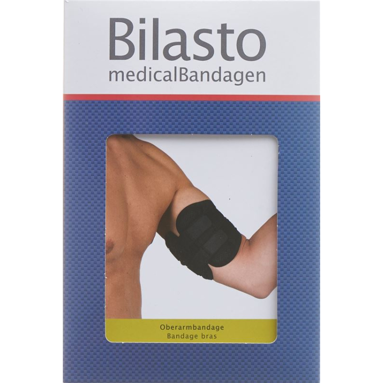 Bilasto Oberarmbandage L/XL schwarz mit Klettverschluss