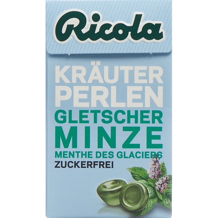 Ricola herbal pearl glacier mint without sugar Box 25 g