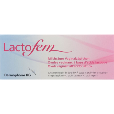 Lactofem lactic acid vaginal suppositories 7 pcs