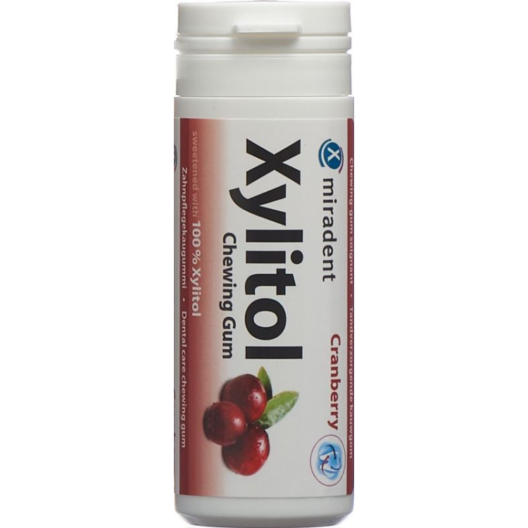 Miradent Xylitol Chewing Gum Cranberry 12 x 30 pcs