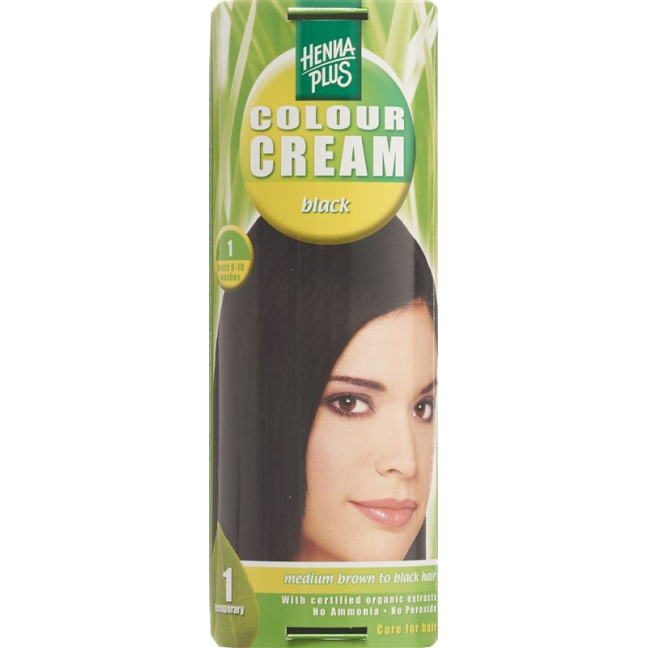 Henna Plus Color Cream 1 čierny 60 ml