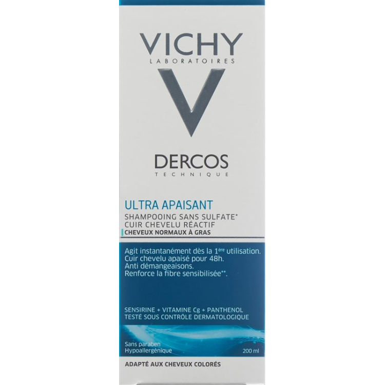 Vichy Dercos Shampooing Ultra-Sensitive Oily scalp french 200 ml