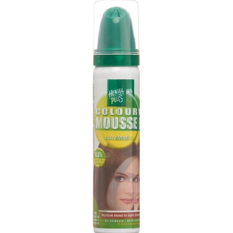 HENNA PLUS Color Mousse lazdyno riešutų putėsiai 6,35 75 ml