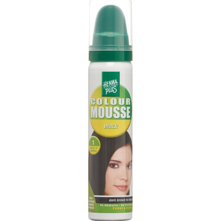 HENNA PLUS Färg Mousse Svart 1 75 ml