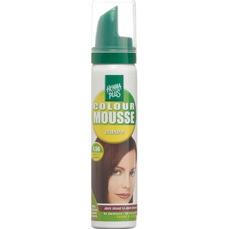 HENNA PLUS Färg Mousse Auburn 4,56 75 ml