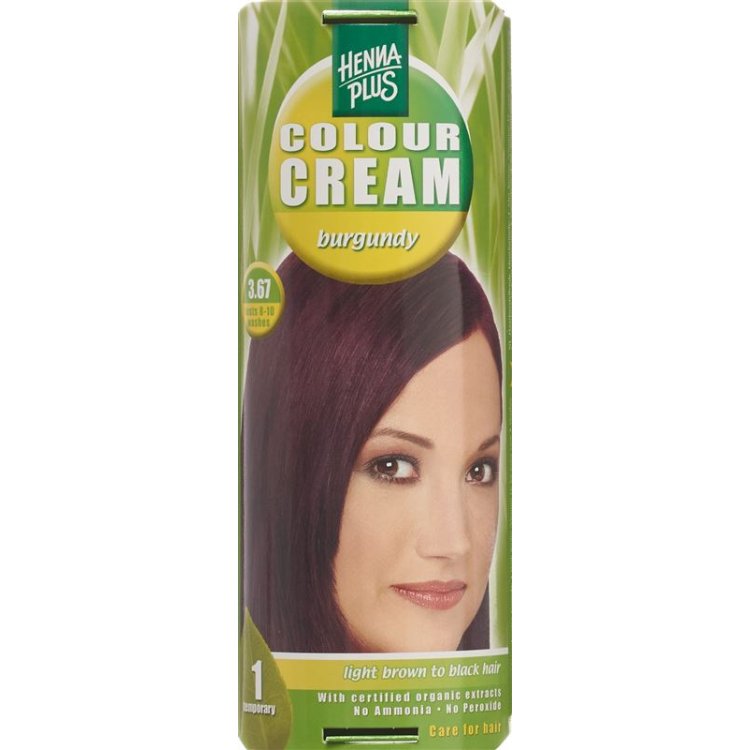 Henna Plus Color Cream 3,67 bordô 60 ml