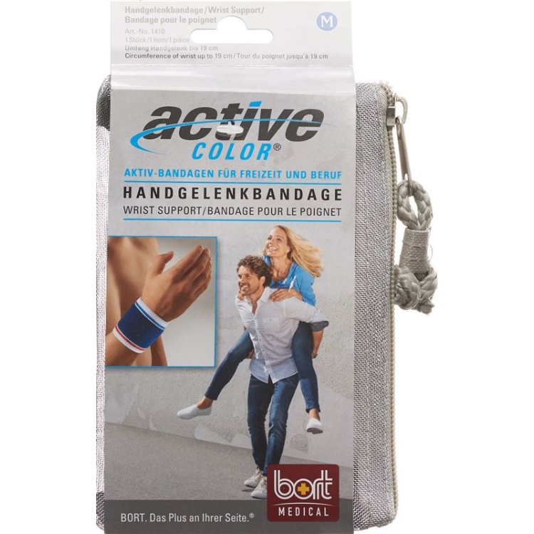 Bort ActiveColor handledsbandage L +19cm blå